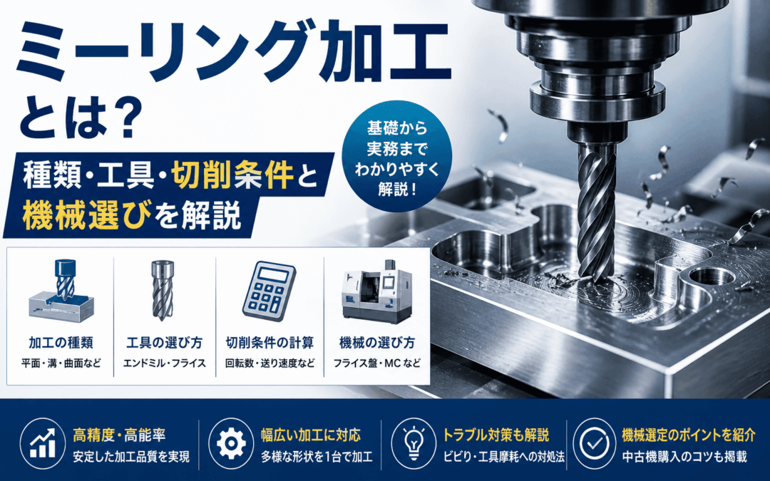ミーリング加工とは？種類・工具・切削条件と機械選びを解説