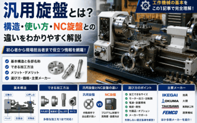 汎用旋盤とは？構造・使い方・NC旋盤との違いをわかりやすく解説