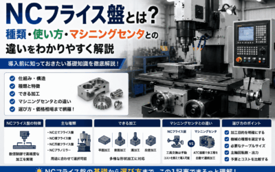 NCフライス盤とは？種類・使い方・マシニングセンタとの違いをわかりやすく解説