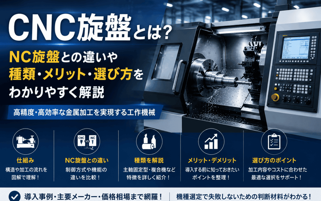 CNC旋盤とは？NC旋盤との違いや種類・メリット・選び方をわかりやすく解説