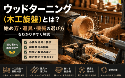 ウッドターニング（木工旋盤）とは？始め方・道具・機械の選び方