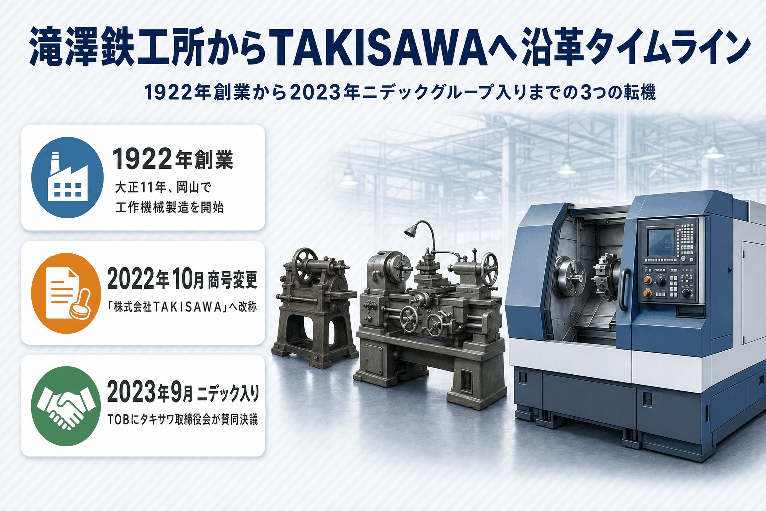 滝沢（TAKISAWA）旋盤とは？会社概要から中古選びまで解説