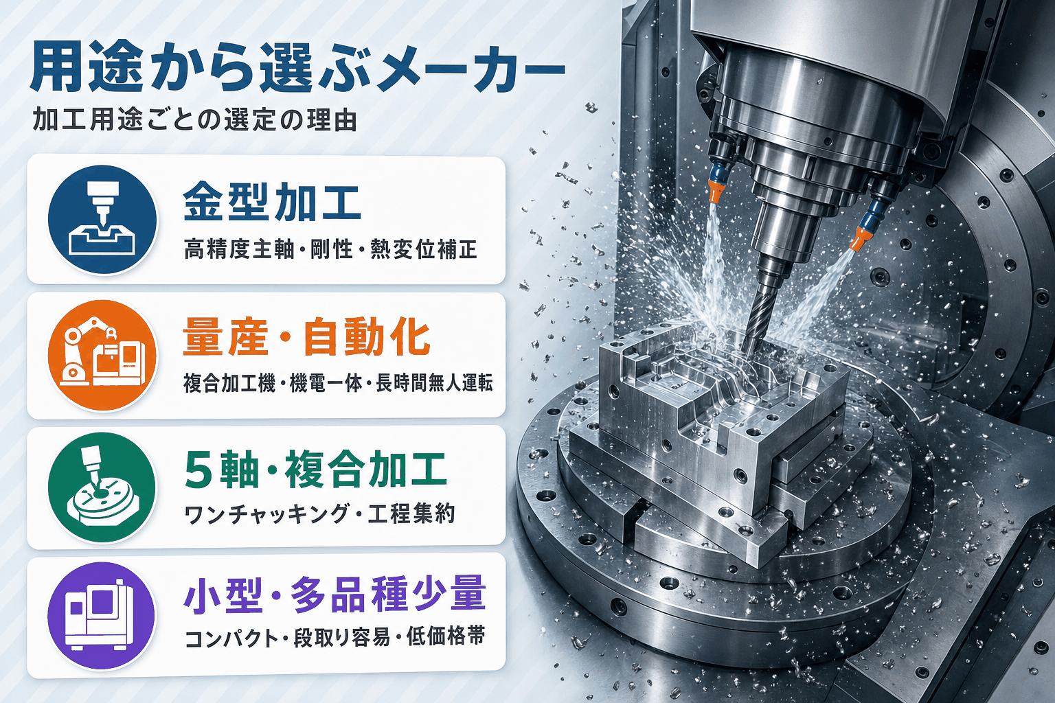 用途別おすすめメーカーマトリクス